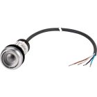 EATON INDUSTRIES - Pulsante piatto ad impulso 1 NC 1 NA cavo nero con estremità aperta 4 poli 1 m senza capsula anello frontale colore titanio C22-D-X-K11-P62 PULS.INST.1NA1NC 1M SENZ.