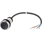 EATON INDUSTRIES - Pulsante piatto ad impulso 1NC cavo nero estremità aperta 4 poli 3,5m anello frontale colore titanio P65 C22-D-S-K01