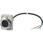 EATON INDUSTRIES - Pulsante piatto permanente 1 NC cavo nero estremità aperta 4 poli 3,5 m Ghiera frontale metallo C30C FDR S K01 P65.