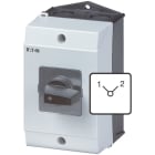 EATON INDUSTRIES - Commutatore T3 32A in custodia, 3 Unità costruttive, Contatti: 6, 90°, permanente, senza posizione 0, 1-2, numero di progettazione 8222.