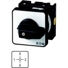 EATON INDUSTRIES - Selettori amperometrici T0 20 A da incasso a fissaggio centrale 2 unità costruttive contatti 4 90° permanente con posizione 0 1-0-2-0.