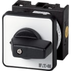EATON INDUSTRIES - T0 Interruttore ON/OFF, 20 A, montaggio a incasso, 3 Unità costruttive, 3 poli, 2 NA, 1 NC, con leva nera e targhetta frontale, 15683/E COMM. A CAMME.
