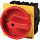 EATON INDUSTRIES - Interruttore generale P3 100A a incasso 3 poli 1NA 1NC Funzione arresto d'emergenza maniglia rotativa rossa anello bl.