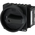 EATON INDUSTRIES - Interruttore generale P3 100A a incasso 3P+N 1NA 1NC Funzione arresto maniglia rotativa nera corona blocco luc.