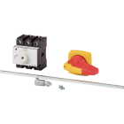EATON INDUSTRIES - Interruttore generale P3 100A a comando rinviato 3 poli Funzione di arresto con maniglia rotativa nera corona di blocco lucchettabile in posizione.