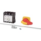 EATON INDUSTRIES - Interruttore generale, P3, 100 A, a comando rinviato, 3 poli, Funzione di arresto, con maniglia rotativa nera e anello bloccante, serie K, lucchettabile.