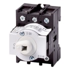 EATON INDUSTRIES - Interruttore generale P3 100A a comando rinviato 3 poli + N Funzione di arresto con maniglia rotativa nera e anello bloccante lucche.