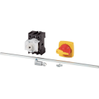 EATON INDUSTRIES - Interruttore generale P1 32A a comando rinviato 3 poli + N 1NA 1NC Funzione di arresto con maniglia rotativa nera e corona di blocco lucch SEZ4P32A HI11