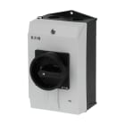 EATON INDUSTRIES - Interruttore generale P1 40A montaggio a vista 3 poli funzione di arresto con maniglia rotativa e corona di blocco nere bloccabile in posizione P1-40/I2H/MBS/SVB-SW 40A 3P MBS MAN N.
