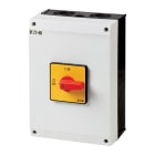 EATON INDUSTRIES - P3 Interruttore ON/OFF, 100 A, 3 poli, in custodia con leva nera e targhetta frontale.