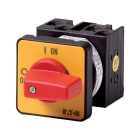 EATON INDUSTRIES - Interruttore di sicurezza P3 100A 3 poli + N Funzione ARRESTO Maniglia rotativa nera corona blocco Bloccabile posizione 0.