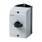 EATON INDUSTRIES - P1 Interruttore 32A ON/OFF, 3P, custodia, leva nera, piastra frontale, versione hard knock out.