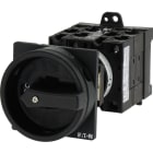 EATON INDUSTRIES - Interruttore generale T3 32A a comando rinviato 4 Unità costruttive 8 poli Funzione di arresto con maniglia rotativa nera e corona di blocco.