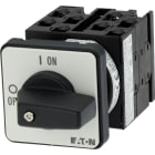 EATON INDUSTRIES - T0 Interruttore ON/OFF, 20 A, montaggio a incasso, 4 Unità costruttive, 8 poli, con leva nera e targhetta frontale.