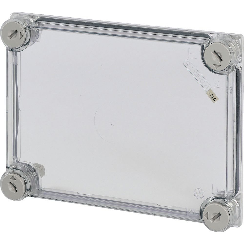 EATON INDUSTRIES - Coperchio trasparente grigio fumo, dimensioni 250x187.5x25mm, modello NA, UL/CS.