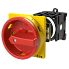 EATON INDUSTRIES - Interruttore generale T0 20 A a comando rinviato 3 Unità costruttiva/e 3 poli 2 NA 1 NC Funzione di arresto d'emergenza con maniglia rotativa.