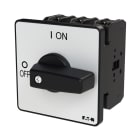 EATON INDUSTRIES - Sezionatore di Potenza 3P, Interruttore ON/OFF, 63A, Montaggio a Incasso, 3 Poli, Leva Nera e Targhetta Frontale.