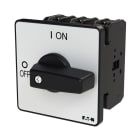 EATON INDUSTRIES - Sezionatore di Potenza 3P, Interruttore ON/OFF, 63A, Montaggio a Incasso, 3 Poli, Leva Nera e Targhetta Frontale.