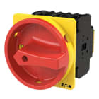 EATON INDUSTRIES - Interruttore generale P3 63A montaggio a incasso 3 poli Funzione di arresto d'emergenza con maniglia rotativa rossa e anello di blocco giallo SEZ POT 3P INCASSO EMERGENZ. 031607