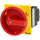 EATON INDUSTRIES - Interruttore generale T0 20A montaggio a incasso 2 Unità costruttive 3 poli Funzione di arresto d'emergenza con maniglia rotativa rossa e T0-2-1/EA/SVB commutatore a camme 3P incasso emergenza.