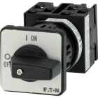 EATON INDUSTRIES - Interruttore a camme T0-3-8342/EZ, 20A, incasso centrale, 3 unità costruttive, 6 poli, leva nera e targhetta frontale.