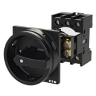 EATON INDUSTRIES - Interruttore generale P1-25A a comando rinviato 3 poli con funzione di arresto maniglia rotativa nera e corona di blocco lucchettabile in posizione. 050738