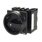 EATON INDUSTRIES - Interruttore generale P1 25A montaggio a incasso 3 poli + N 1NA 1NC Funzione di arresto con maniglia rotativa nera e corona di blocco lucc.