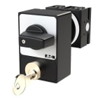 EATON INDUSTRIES - T0-2-1/E/SVA Interruttori ON/OFF, 20 A, montaggio a incasso, 3 poli, leva nera e targhetta frontale, Blocco con serratura a cilindro. 050976