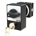 EATON INDUSTRIES - T0-2-1/E/SVA Interruttori ON/OFF, 20 A, montaggio a incasso, 3 poli, leva nera e targhetta frontale, Blocco con serratura a cilindro.