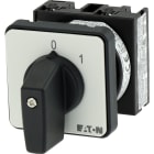 EATON INDUSTRIES - Interruttore ON/OFF T0, 20A, montaggio a incasso, 1 Unità costruttiva, Contatti: 2, 45°, permanente, con posizione 0-1, numero di progettazione 15402.