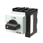 EATON INDUSTRIES - Interruttore ON/OFF, P1, 25A, Da incasso in sistemi di distribuzione modulare, 3 poli, 1NA+1NC, con leva nera e targhetta frontale.