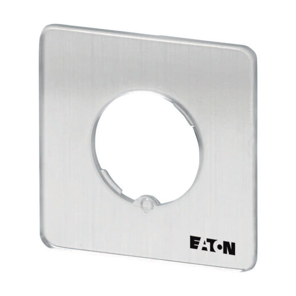 EATON INDUSTRIES - Piastra frontale per utilizzo con TM/EZ, 29x29 mm (per telaio 30x30 mm), senza scritta, incisione ammessa. FS980-TM-EZ Targhetta neutra.