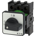 EATON INDUSTRIES - Sezionatore di Potenza 3P, Interruttore ON/OFF, 32A, Montaggio a Incasso, 3 Poli, Leva Nera e Targhetta Frontale.
