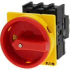 EATON INDUSTRIES - Interruttore generale P1 32A montaggio incasso 3 poli Funzione arresto emergenza maniglia rotativa rossa anello blocco giallo SEZ POT SVB.