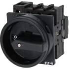 EATON INDUSTRIES - Interruttore generale P1 25A montaggio a incasso 3 poli + N Funzione di arresto con maniglia rotativa nera e corona di blocco lucchettabile.