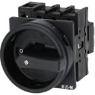 EATON INDUSTRIES - Interruttore generale P1 25A montaggio a incasso 3 poli + N Funzione di arresto con maniglia rotativa nera e corona di blocco lucchettabile.