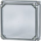EATON INDUSTRIES - Coperchio con sportello grigio fumo trasparente, dimensioni 375x375x50mm, modello D150-CI44/T.