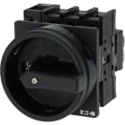EATON INDUSTRIES - Interruttore generale P1 32A montaggio a incasso 3 poli + N Funzione di arresto con maniglia rotativa nera e corona di blocco lucchettabile in SEZ.