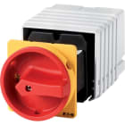 EATON INDUSTRIES - T5 Interruttore Generale 100A 2 Posizioni con Comando Rinviato 6 Unità Costruttive 12 Poli Funzione di Arresto d'Emergenza Maniglia Rotativa Rossa.