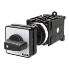 EATON INDUSTRIES - Interruttore a comando rinviato T0, 20A, 12 poli, 6 unità costruttive, con leva nera e targhetta frontale.