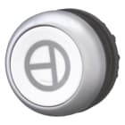 EATON INDUSTRIES - M22 D W X11 Pulsante Filo Ghiera Piatto Bianco Simbolo Movimento Impulsi Impulso