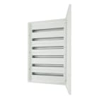 EATON INDUSTRIES - Quadro distribuzione piatto incasso completo, bianco, 33 SU per fila, 6 file, tipo C. BF-U-6/198-CQ. 6X33MOD 590L 1020.