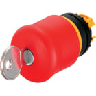 EATON INDUSTRIES - Pulsante d'emergenza/off, RMQ-Titan, fungo 38 mm, Non illuminato, sblocco chiave, rosso/giallo, RAL 3000, per sistemi chiave.