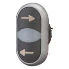 EATON INDUSTRIES - M22 doppio pulsante con indicatore luminoso, nero/bianco, dicitura luminosa.