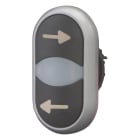 EATON INDUSTRIES - M22 doppio pulsante con indicatore luminoso, nero/bianco, dicitura luminosa.