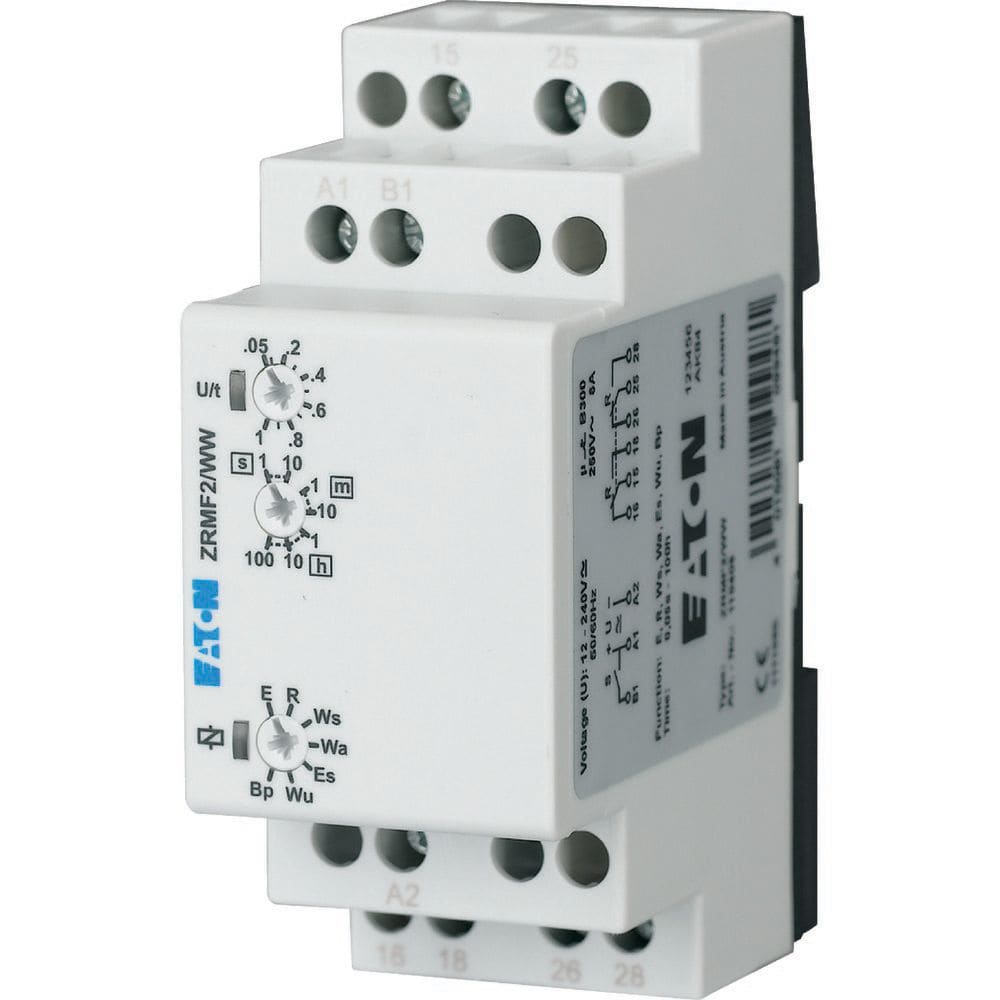 EATON INDUSTRIES - Relè temporizzatore multifunzione 7 funzioni 1 contatto in scambio ZRMF2/W TEMP.MULTIFUNZIONE 2SC.