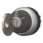 EATON INDUSTRIES - Attuatore con sblocco a chiave, ritentivo, 2 posizioni, MS15, estraibilità della chiave: 0, I, ghiera frontale: titanio SEL CH. 2 POS.PIATTO MS15 P.