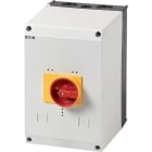 EATON INDUSTRIES - Custodia in materiale isolante per PKZ4, AxLxP=240x160x125mm, maniglia rotativa, rossa/gialla, CI-K4-PKZ4-NA-GR.