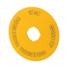 EATON INDUSTRIES - Etichettatrice d'emergenza D=90mm giallo DE EN ES PT M22-XAK12 interruttore D90 D-GB-ES-P.