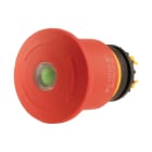 EATON INDUSTRIES - Pulsante d'emergenza/off RMQ-Titan a palmo di mano 45 mm Npn luminoso funzione di sblocco mediante rotazione rosso giallo RAL 3000 M22-PVT45P-MPI fungo em. d.45mm rot. seg.